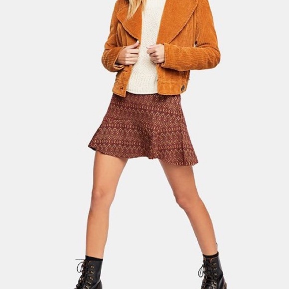 Free People When In Rome Ruffle Skirt sz Small - Picture 3 of 5